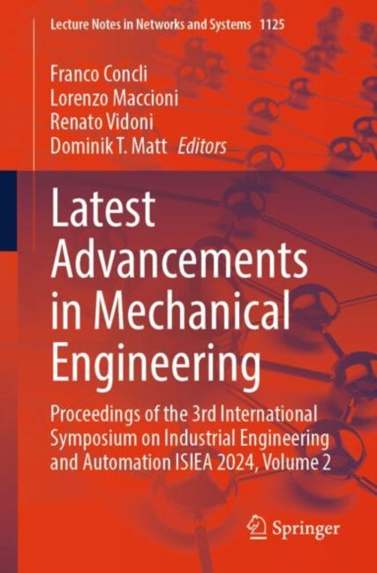 Book cover of: Latest Advancements in Mechanical Engineering. By: Franco Concli