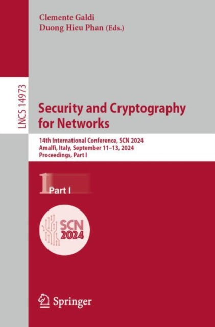Book cover of: Security and Cryptography for Networks. By: Clemente Galdi