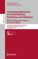 Book cover of: Leveraging Applications of Formal Methods, Verification and Validation. REoCAS Colloquium in Honor of Rocco De Nicola. By: Tiziana Margaria