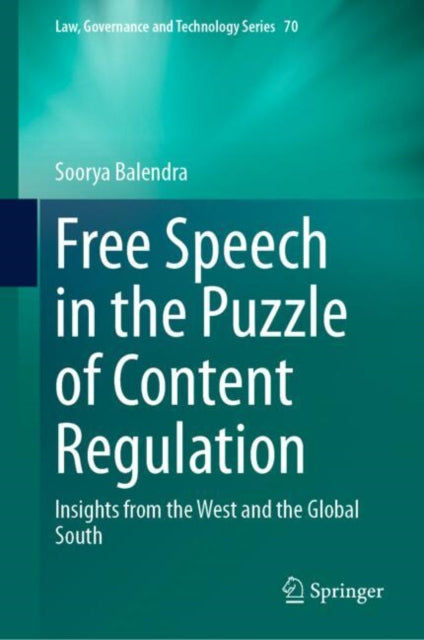 Book cover of: Free Speech in the Puzzle of Content Regulation. By: Soorya Balendra