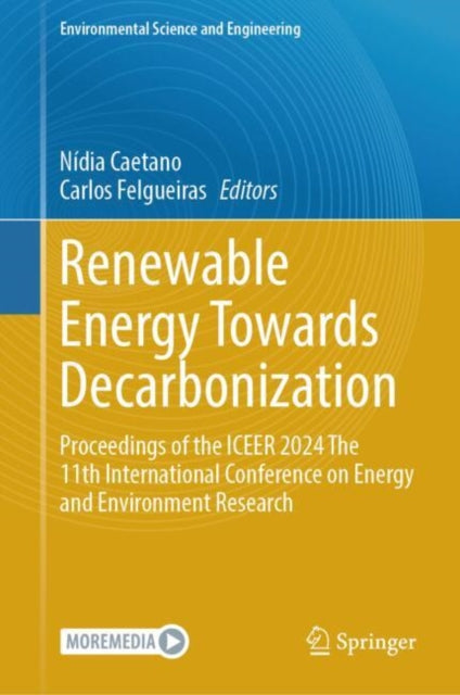 Book cover of: Renewable Energy Towards Decarbonization. By: Nídia Caetano