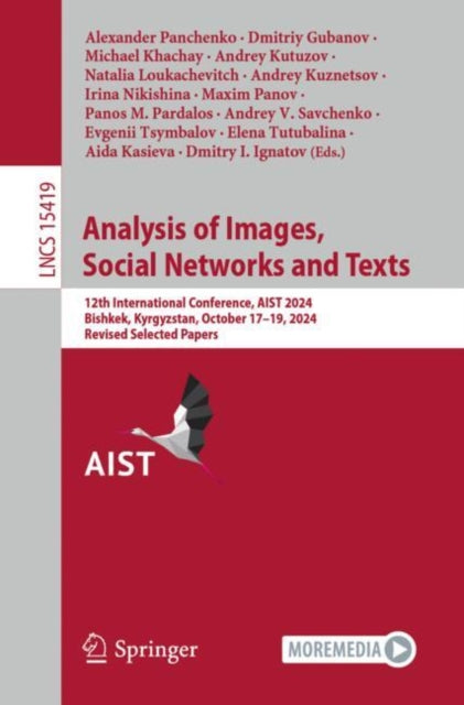 Book cover of: Analysis of Images, Social Networks and Texts