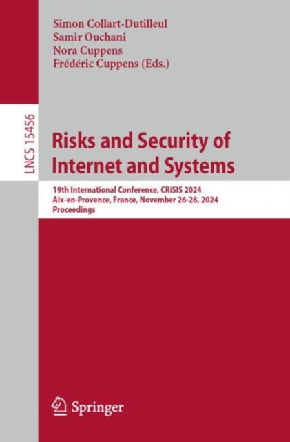 Book cover of: Risks and Security of Internet and Systems