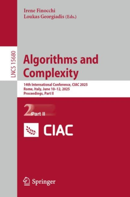 Book cover of: Algorithms and Complexity