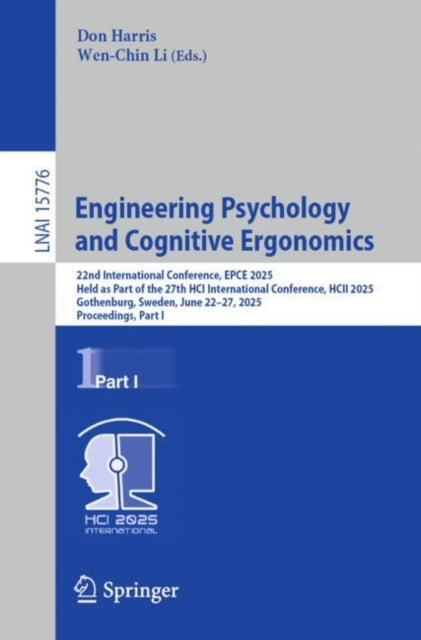 Book cover of: Engineering Psychology and Cognitive Ergonomics