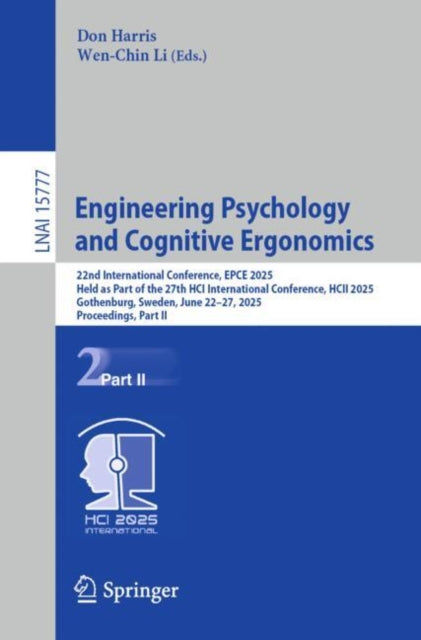 Book cover of: Engineering Psychology and Cognitive Ergonomics