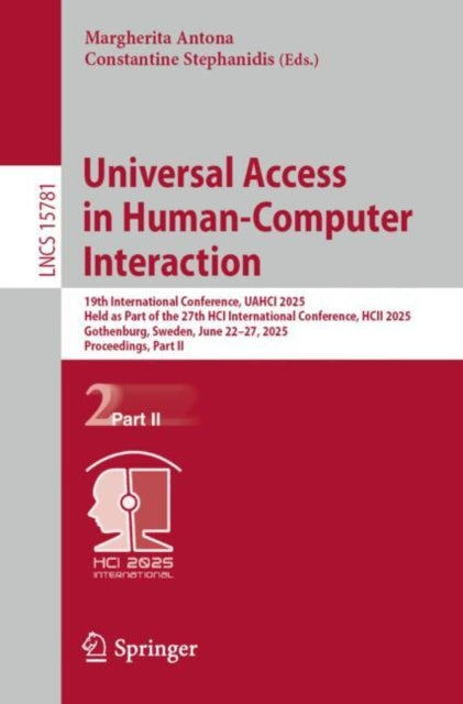 Book cover of: Universal Access in Human-Computer Interaction