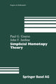 Book cover of: Simplicial Homotopy Theory. By: Paul G. Goerss
