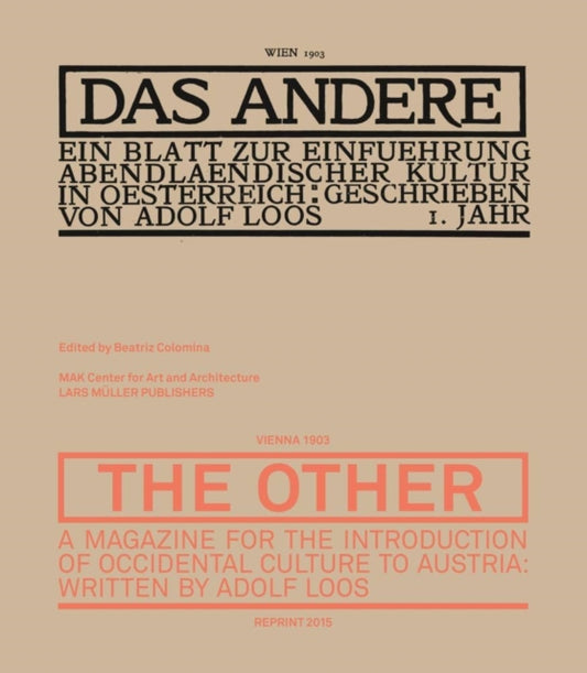 Book cover of: Das Andere. By: Adolf Loos