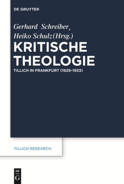 Book cover of: Kritische Theologie. By: Heiko Schulz