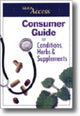 Book cover of: Consumer Guide to Conditions, Herbs and Supplements. By: Quick Quick Access
