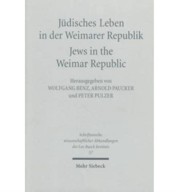 Book cover of: Judisches Leben in der Weimarer Republik /Jews in the Weimar Republic