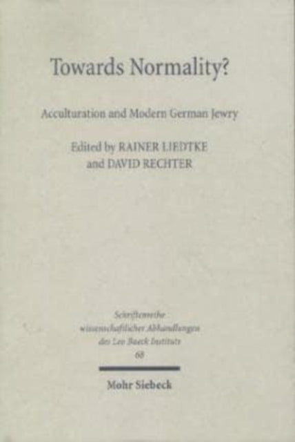 Book cover of: "Towards Normality?"