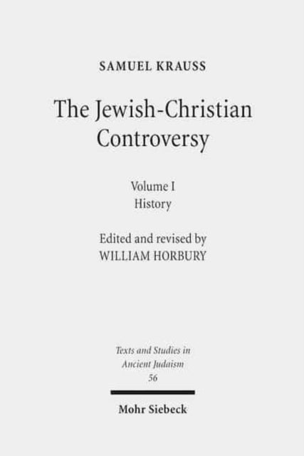 Book cover of: Jewish-Christian Controversy. By: Samuel Krauss