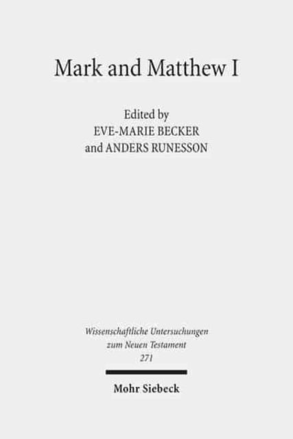 Book cover of: Mark and Matthew I. By: Eve-Marie Becker