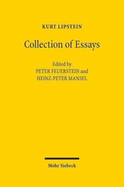 Book cover of: Collection of Essays. By: Kurt Lipstein