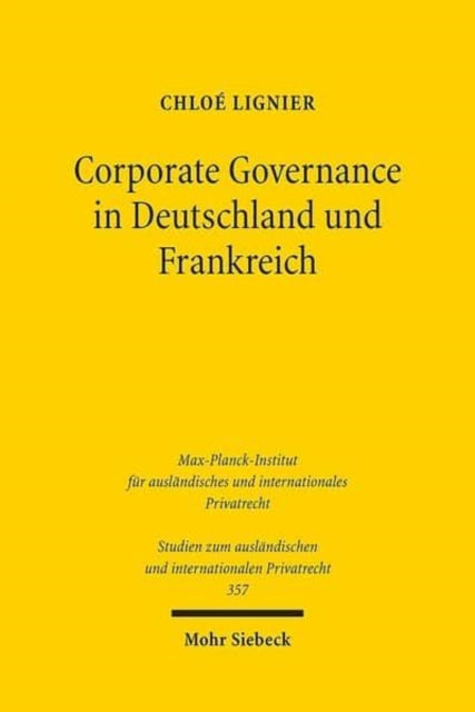 Book cover of: Corporate Governance in Deutschland und Frankreich. By: Chloé Lignier