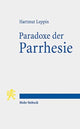 Book cover of: Paradoxe der Parrhesie. By: Hartmut Leppin