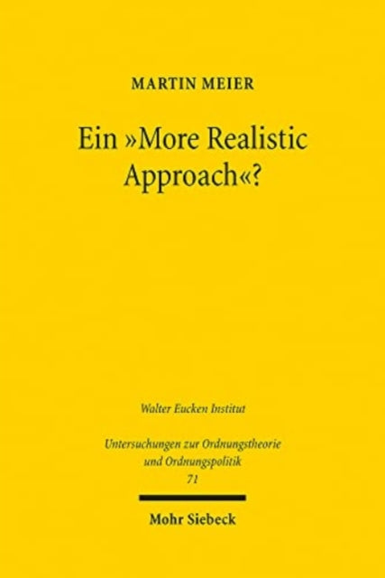 Book cover of: Ein "More Realistic Approach"?. By: Martin Meier