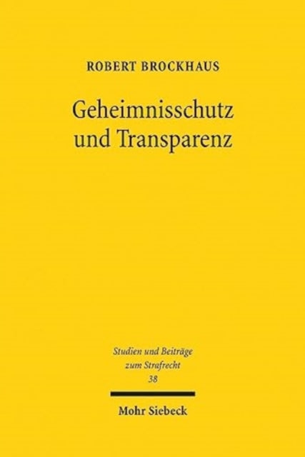 Book cover of: Geheimnisschutz und Transparenz. By: Robert Brockhaus