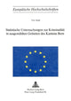 Book cover of: Statistische Untersuchungen zur Kriminalitaet in ausgewaehlten Gebieten des Kantons Bern