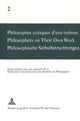 Book cover of: Philosophes critiques d'eux-memes- Philosophers on Their Own Work- Philosophische Selbstbetrachtungen. By: Mercier, André Mathematiker, Physiker, Schweiz