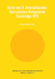 Book cover of: Akten des V. Internationalen Germanisten-Kongresses- Cambridge 1975