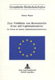 Book cover of: Zum Verhaeltnis von oekonomischer Krise und Legitimationskrise