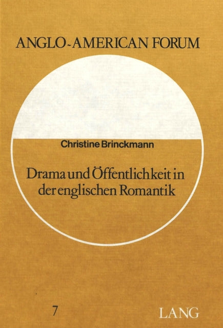 Book cover of: Drama und Oeffentlichkeit in der englischen Romantik