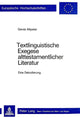 Book cover of: Textlinguistische Exegese alttestamentlicher Literatur