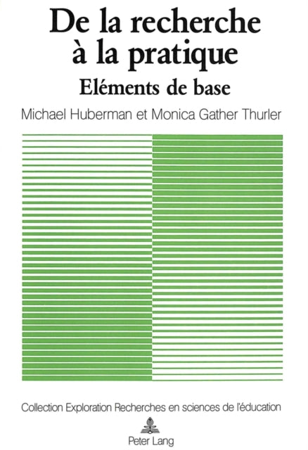 Book cover of: De la recherche a la pratique
