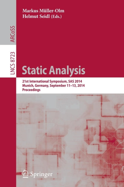 Book cover of: Static Analysis. By: Markus Müller-Olm