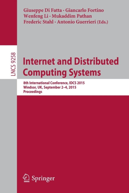 Book cover of: Internet and Distributed Computing Systems. By: Giuseppe Di Fatta