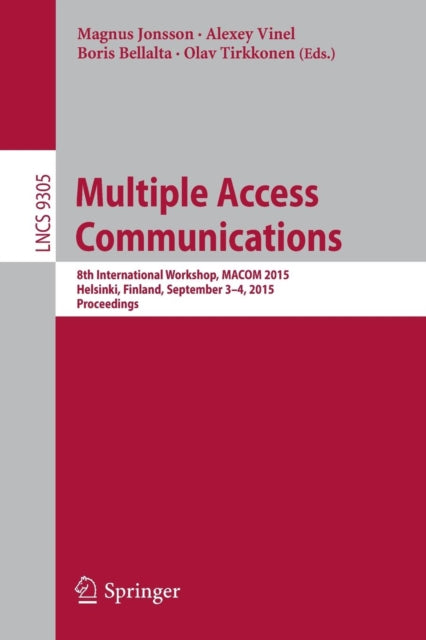 Book cover of: Multiple Access Communications. By: Magnus Jonsson