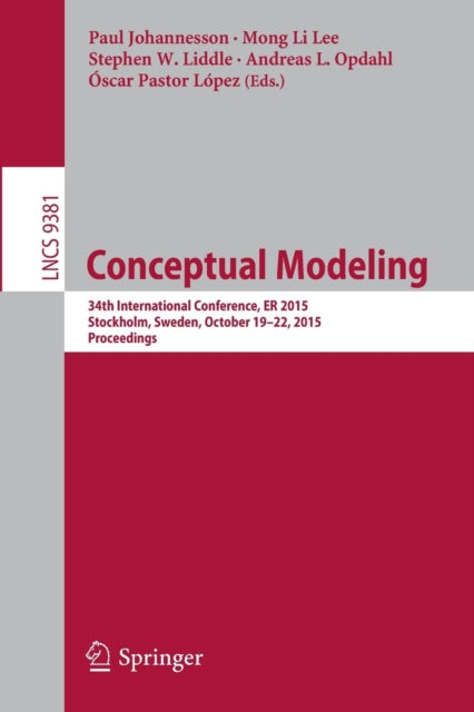 Book cover of: Conceptual Modeling. By: Paul Johannesson