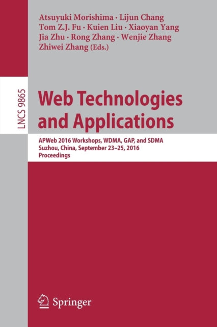 Book cover of: Web Technologies and Applications. By: Atsuyuki Morishima