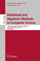 Book cover of: Relational and Algebraic Methods in Computer Science. By: Peter Höfner