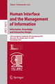 Book cover of: Human Interface and the Management of Information: Information, Knowledge and Interaction Design. By: Sakae Yamamoto