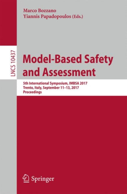 Book cover of: Model-Based Safety and Assessment. By: Marco Bozzano