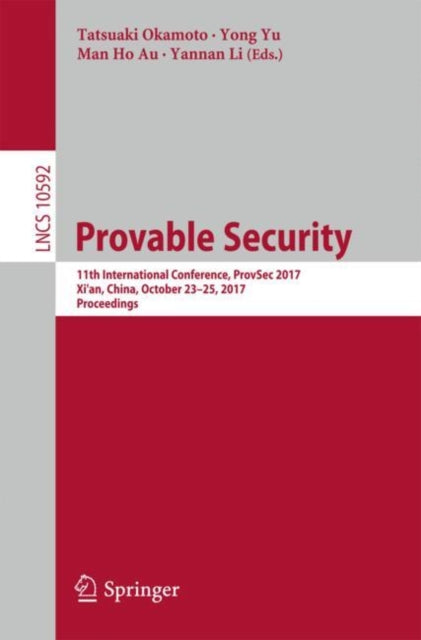 Book cover of: Provable Security. By: Tatsuaki Okamoto