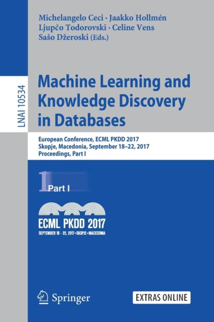 Book cover of: Machine Learning and Knowledge Discovery in Databases. By: Michelangelo Ceci