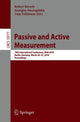 Book cover of: Passive and Active Measurement. By: Robert Beverly