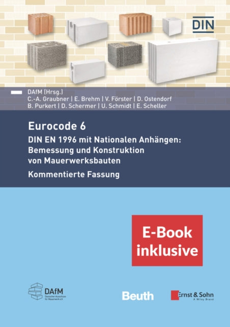 Book cover of: Der Eurocode 6 fur Deutschland 2e - DIN EN 1996 - Kommentierte Fassung (inkl. E-Book als PDF). By: DGfM Service GmbH