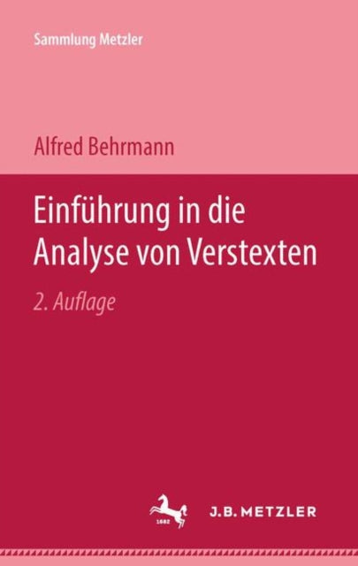 Book cover of: Einfuhrung in die Analyse von Verstexten