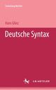 Book cover of: Deutsche Syntax. By: Hans Glinz