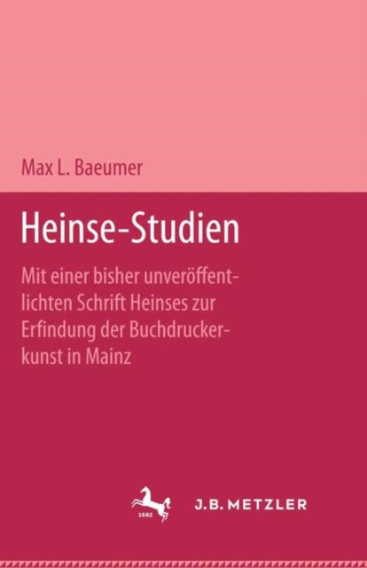 Book cover of: Heinse-Studien. By: Max L. Baeumer