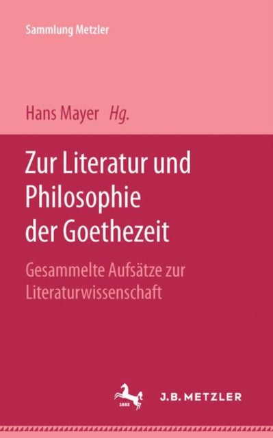 Book cover of: Zur Literatur und Philosophie der Goethezeit. By: Theodor Wilhelm Danzel
