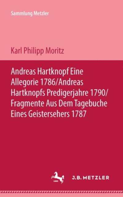 Book cover of: Andreas Hartknopf. By: Karl Philipp Moritz