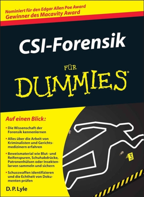 Book cover of: CSI-Forensik fur Dummies. By: Douglas P. Lyle
