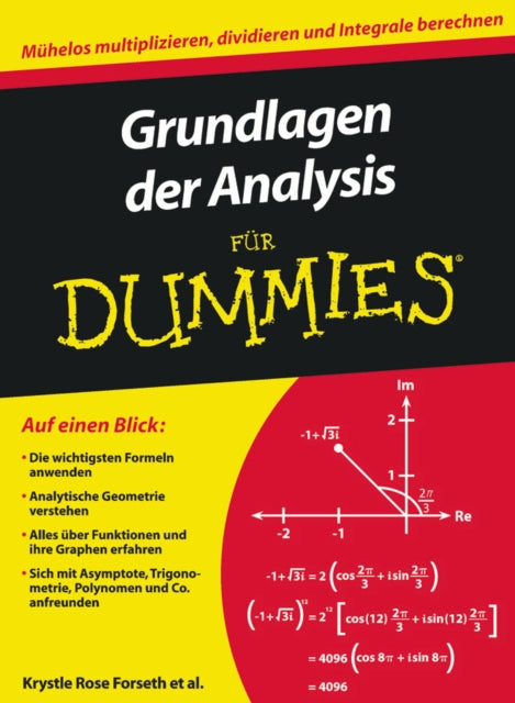 Book cover of: Grundlagen der Analysis fur Dummies. By: Krystle Rose Forseth